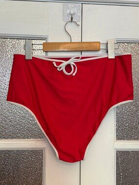 Aerie Keyhole Bikini Bottom High-Cut Contrasting Colour